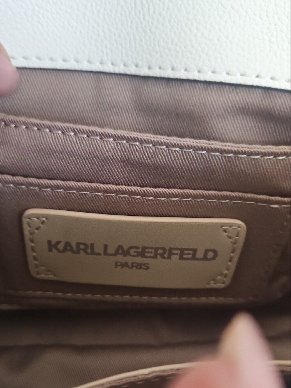 Karl Lagerfeld White Floral Cutout Shoulder Bag - Picture 6 of 6
